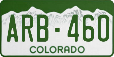 CO license plate ARB460