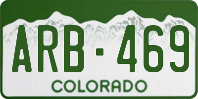 CO license plate ARB469