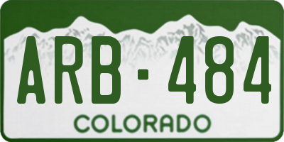 CO license plate ARB484