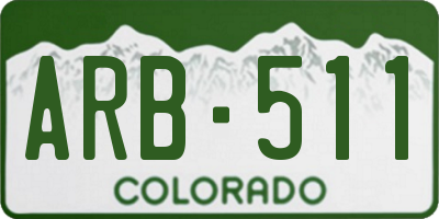 CO license plate ARB511