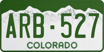 CO license plate ARB527
