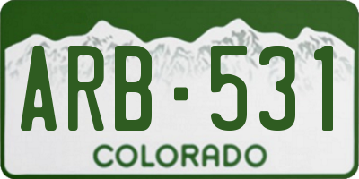CO license plate ARB531