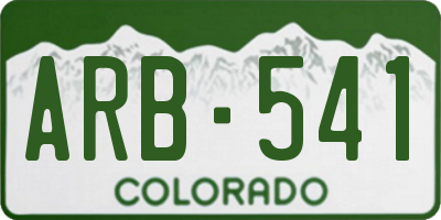 CO license plate ARB541