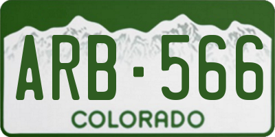 CO license plate ARB566