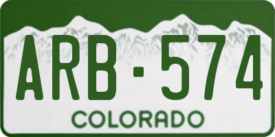 CO license plate ARB574