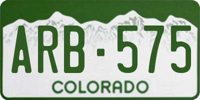 CO license plate ARB575