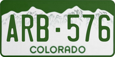 CO license plate ARB576