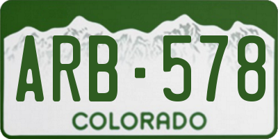 CO license plate ARB578