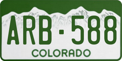 CO license plate ARB588