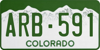 CO license plate ARB591