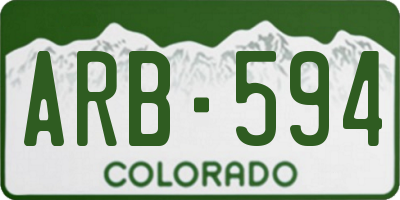 CO license plate ARB594