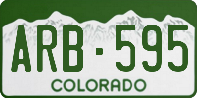 CO license plate ARB595