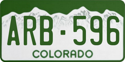 CO license plate ARB596