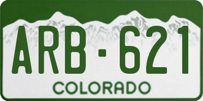 CO license plate ARB621