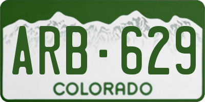CO license plate ARB629