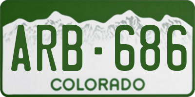 CO license plate ARB686