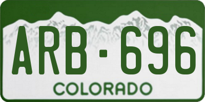 CO license plate ARB696
