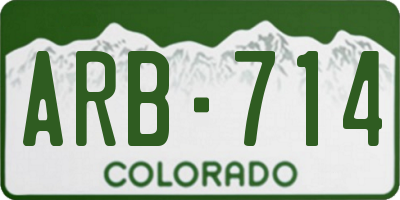 CO license plate ARB714