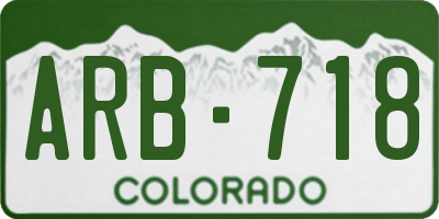 CO license plate ARB718