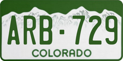 CO license plate ARB729