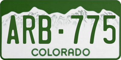 CO license plate ARB775