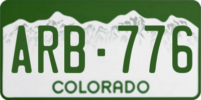 CO license plate ARB776