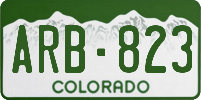 CO license plate ARB823