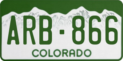 CO license plate ARB866