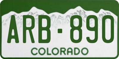 CO license plate ARB890