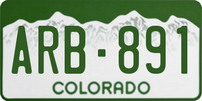 CO license plate ARB891