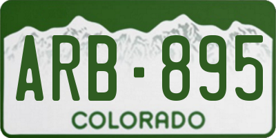 CO license plate ARB895