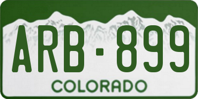 CO license plate ARB899