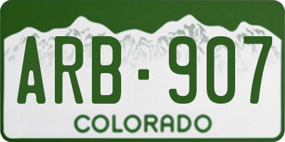 CO license plate ARB907