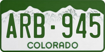 CO license plate ARB945