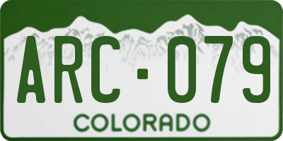 CO license plate ARC079