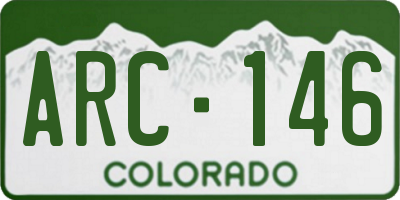 CO license plate ARC146