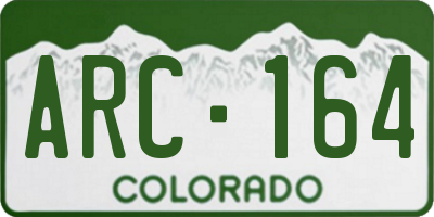 CO license plate ARC164