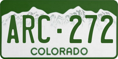 CO license plate ARC272