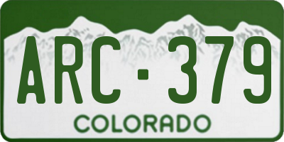 CO license plate ARC379