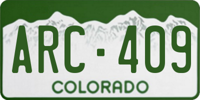 CO license plate ARC409