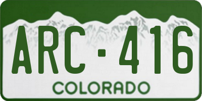 CO license plate ARC416