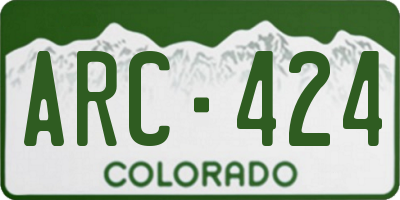 CO license plate ARC424