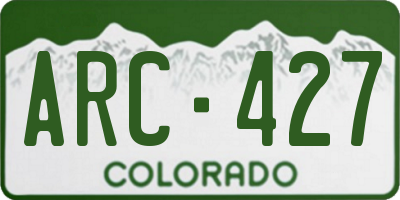 CO license plate ARC427