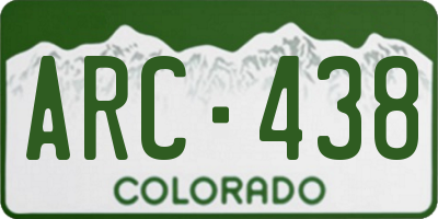 CO license plate ARC438