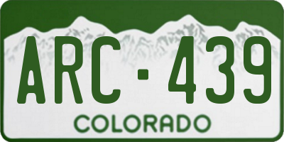 CO license plate ARC439