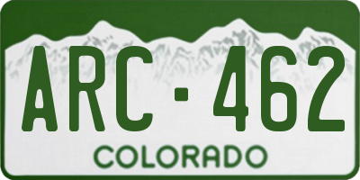 CO license plate ARC462