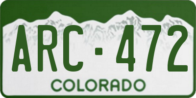 CO license plate ARC472