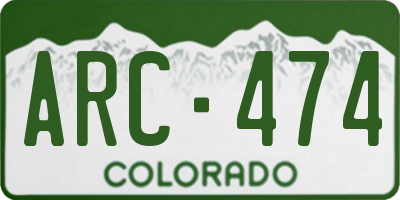 CO license plate ARC474