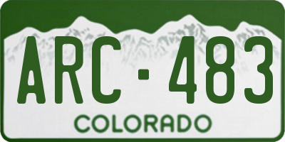 CO license plate ARC483