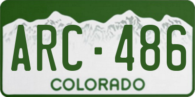 CO license plate ARC486
